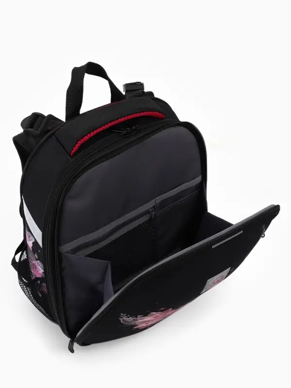 Рюкзак школьный для девочки &laquo;Бабочка&raquo;, Stavia, эргономичная спинка, 30&times;16&times;38 см, чёрный