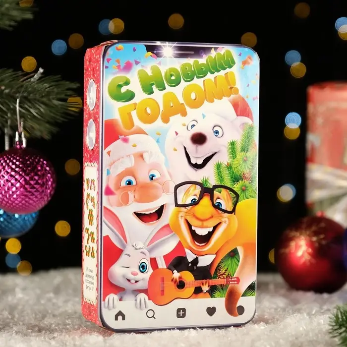 Коробка подарочная складная «Мобилка» 21×4×13 см