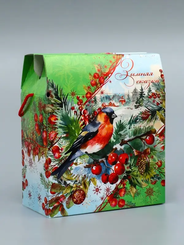 Коробка подарочная новогодняя «Зимняя сказка» 21.5×25.6×11 см Коробка подарочная новогодняя «Зимняя сказка» 21.5×25.6×11 см