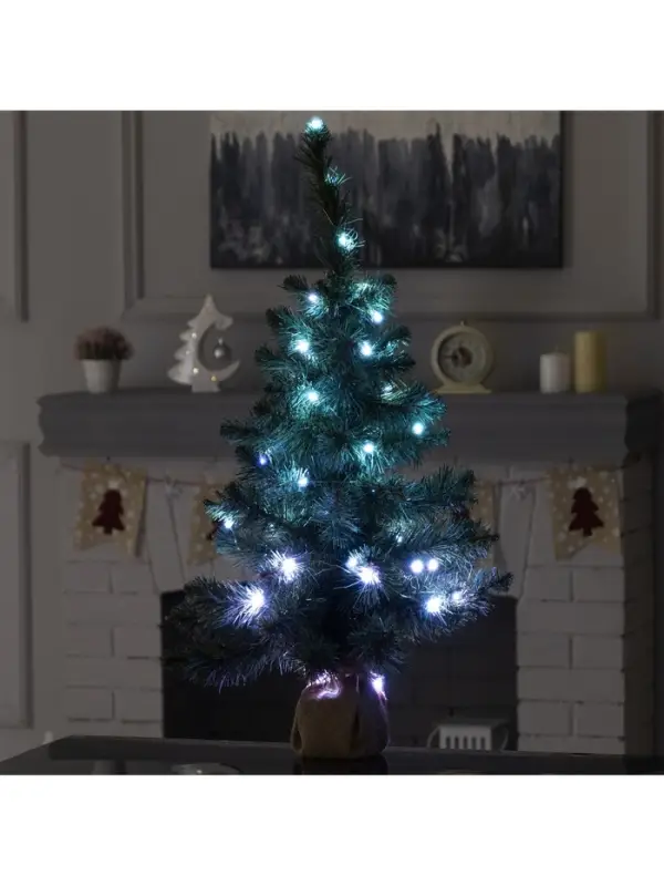 Гирлянда &laquo;Нить&raquo; 5 м, роса, IP20, серебристая нить, 50 LED, пульт ДУ, свечение RGB, USB