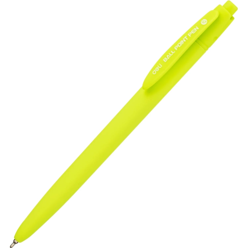 Ручка шариковая автомат. Deli EQ53-BL,гибр.нак0,7,софт-тач,син,в асс