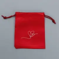 Мешочек подарочный атласный &laquo;Сердце&raquo;, 10 х 12 см +/- 1.5 см