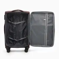 Чемодан на колёсах TEXTURA, с увеличением, кодовый замок, 42&times;26&times;68 см, 24", коричневый