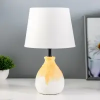 Лампа настольная RISALUX &laquo;Заряна&raquo;, Е14, 40 Вт, оранжево-белая, 30&times;30&times;33 см
