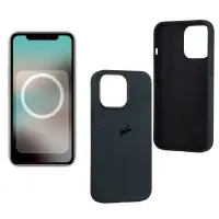 Чехол iPh 13 Pro Silicon Case 100% ORG Midnight (MagSafe + анимация NFC) с LOGO