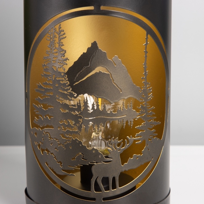 Светильник Светильник "Закат в лесу" LED 3хААА черный 12х12х20,5см