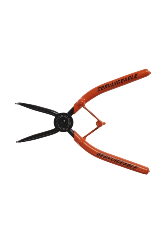 Съемник внутренних стопорных колец ТУНДРА, удлиненные изогнутые губки на сжим, 180 мм Съемник внутренних стопорных колец ТУНДРА, удлиненные изогнутые губки на сжим, 180 мм