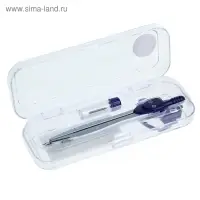 Циркуль металлический Calligrata, 120 мм, с запасными грифелями, в пластиковом пенале