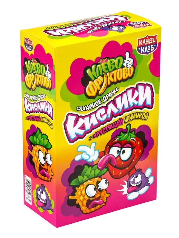 Драже сахарное с хрустящей начинкой «Кислики Клево-Фруктово», 18 г Драже сахарное с хрустящей начинкой «Кислики Клево-Фруктово», 18 г