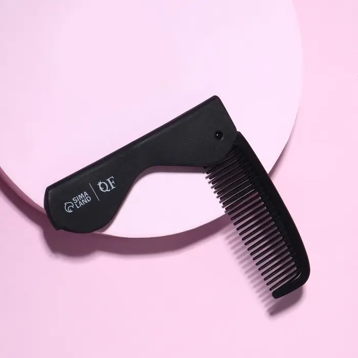 Расчёска складная «QF», 17,5/9,7 × 3 см, цвет чёрный Расчёска складная «QF», 17,5/9,7 × 3 см, цвет чёрный