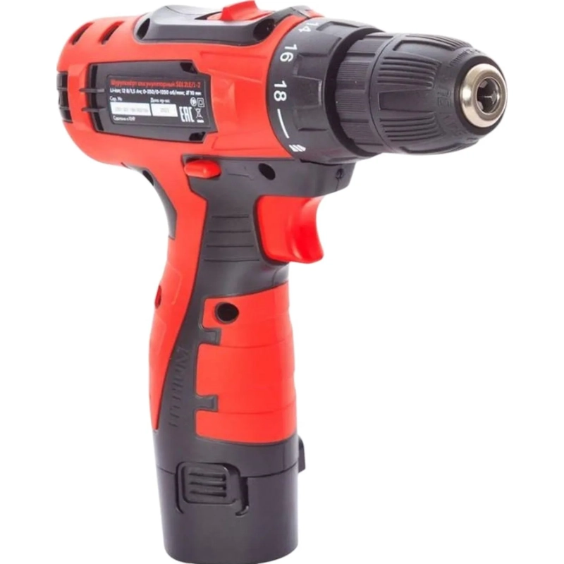 Дрель-шуруповерт акк. REDVERG Basic SD12LE/2-2 2 АКБ x Li-ion (12В, 1.5 Ач)