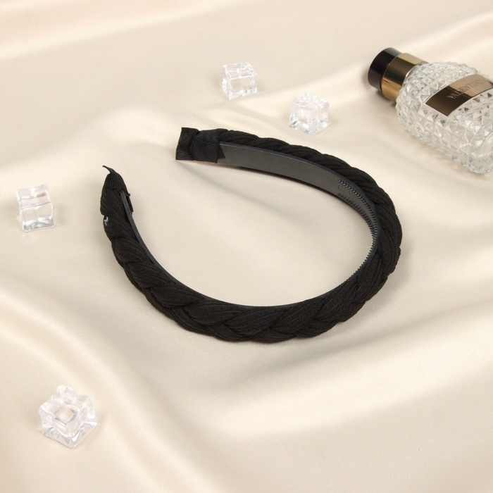 Ободок для волос Ободок для волос "Жаннет" коса объём, 2 см, чёрный