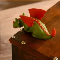 Сувенир «Дракончик», 13×4×3 см, дерево