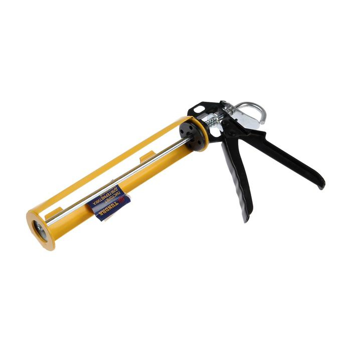 Пистолет для герметика ТУНДРА, полуоткрытый, круглый шток, 225 мм Пистолет для герметика ТУНДРА, полуоткрытый, круглый шток, 225 мм