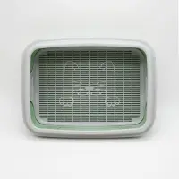 Туалет с бортом с сеткой, 45&times;34&times;15 см, серый, оливковый