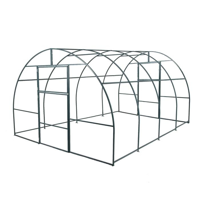 Теплица (каркас), 4 × 3 × 2 м, металл, профиль 20 × 20 мм, шаг дуги 1 м, без поликарбоната Теплица (каркас), 4 × 3 × 2 м, металл, профиль 20 × 20 мм, шаг дуги 1 м, без поликарбоната