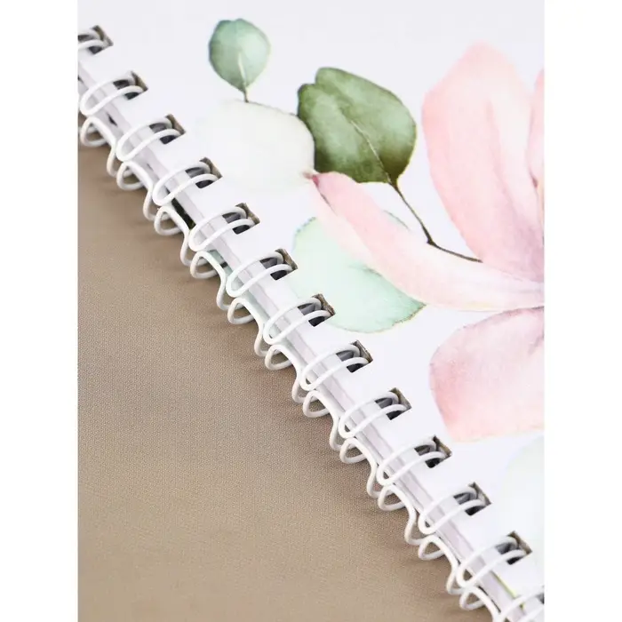 Книга пожеланий на свадьбу, на пружине, 21.1&times;21 см, &laquo;Цветы&raquo;