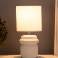 Лампа настольная RISALUX &laquo;Афина&raquo;, 40 Вт, Е14, белая, 13&times;13&times;26 см