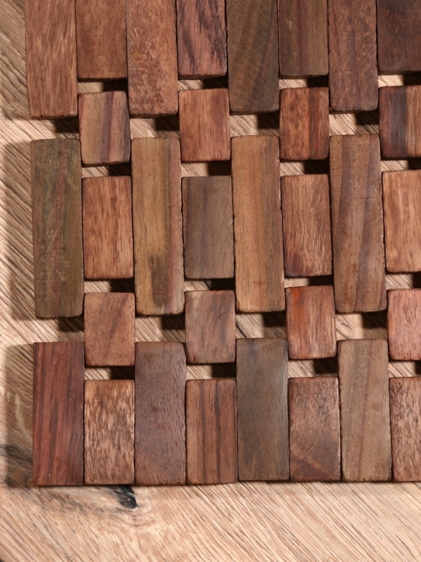 Коврик из тикового дерева, 40х30х0,7 см