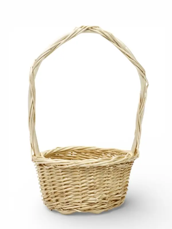 Корзина плетёная для хранения, 15&times;15&times;8 см, ручка h=14 см, лоза, натуральная, Greengo