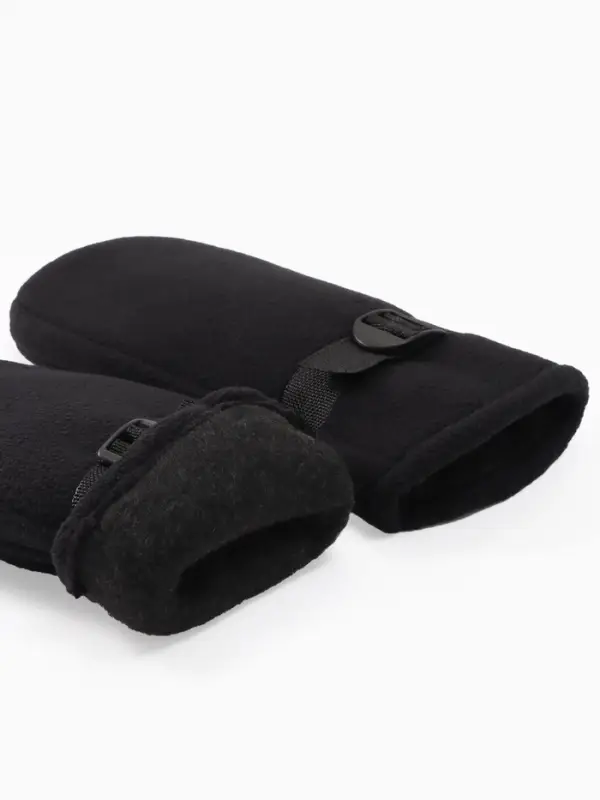 Варежки зимние мужские флисовые р-р 25 см цв.чёрный