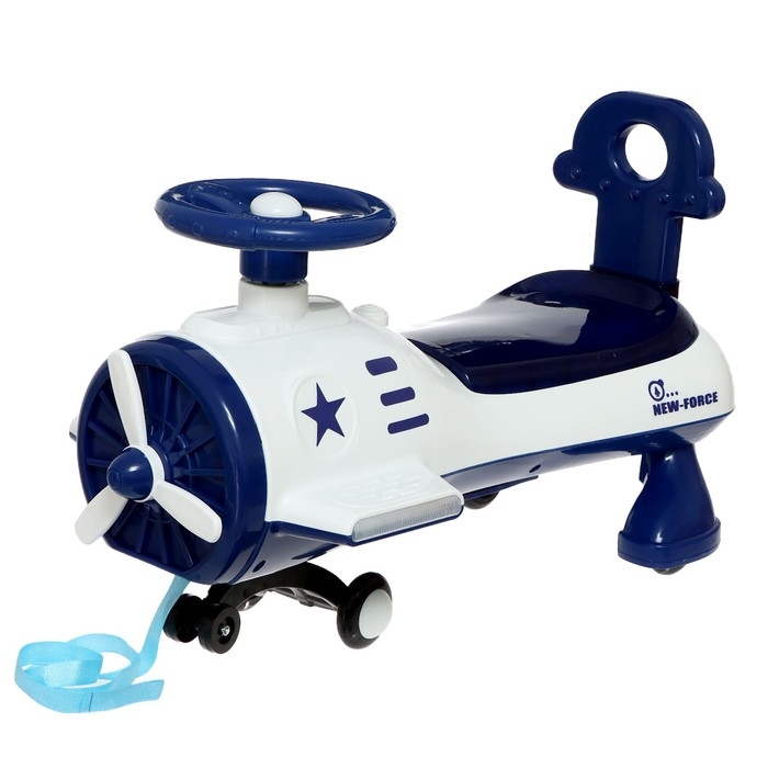 Каталка-толокар «Бибикар», звук, бело-синий Каталка-толокар «Бибикар», звук, бело-синий
