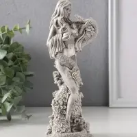 Фигура «Ева со змеей», 20×8.5×9 см, серая