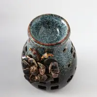 Аромалампа для эфирных масел &laquo;Полевой цветок&raquo;, керамика, коричневая, 9&times;9.5&times;13.5 см