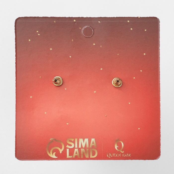 Новый год! Серьги «Новогодние» бантики, цвет бело-красный в золоте Новый год! Серьги «Новогодние» бантики, цвет бело-красный в золоте