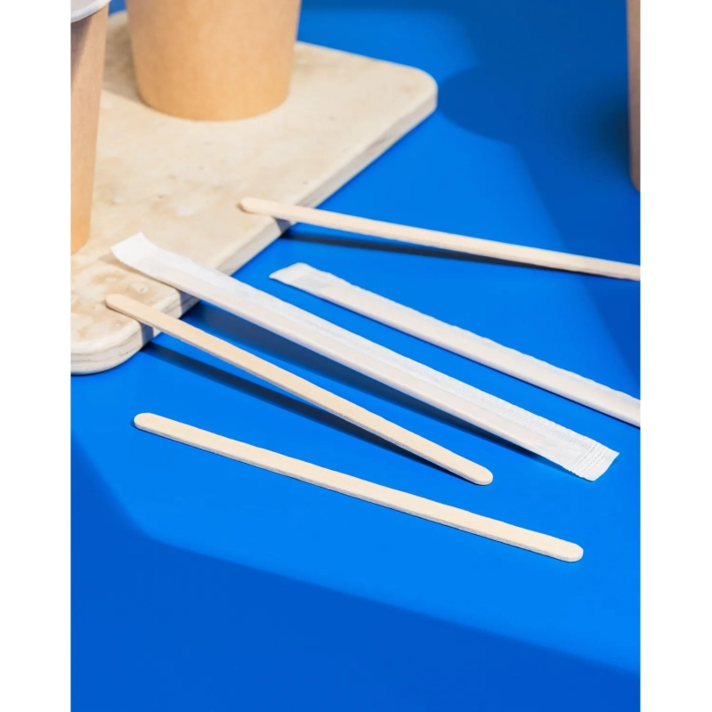 Размешиватель одноразовый деревянный L=14см инд.уп. (250шт/уп)