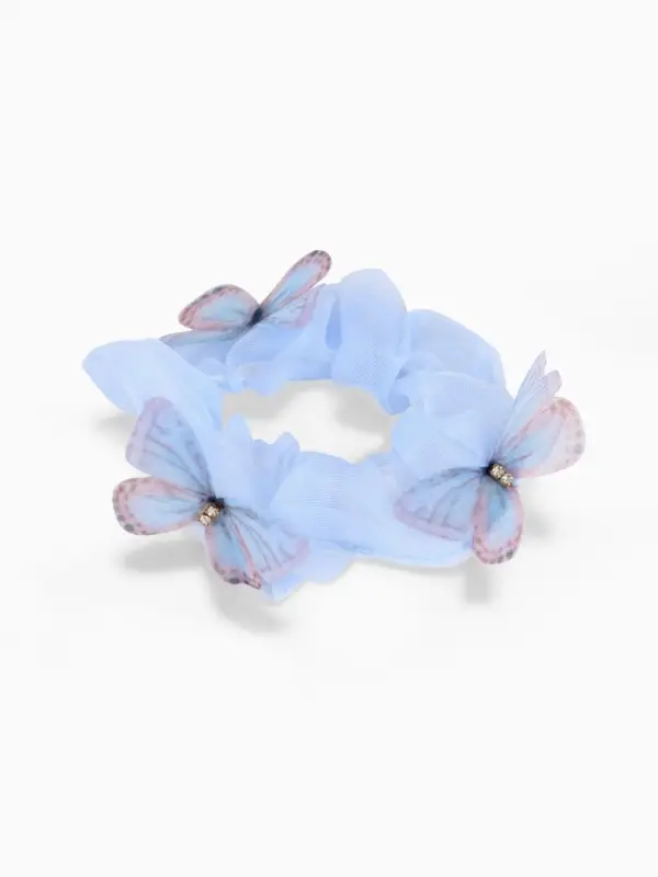 Резинка для волос «Бабочки» голубая, Холодное сердце Резинка для волос «Бабочки» голубая, Холодное сердце
