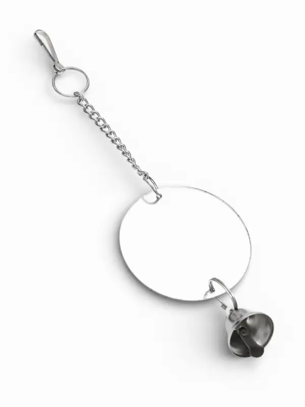 Игрушка для птиц &laquo;Зеркало двойное&raquo;. 23&times;7 см, с колокольчиком