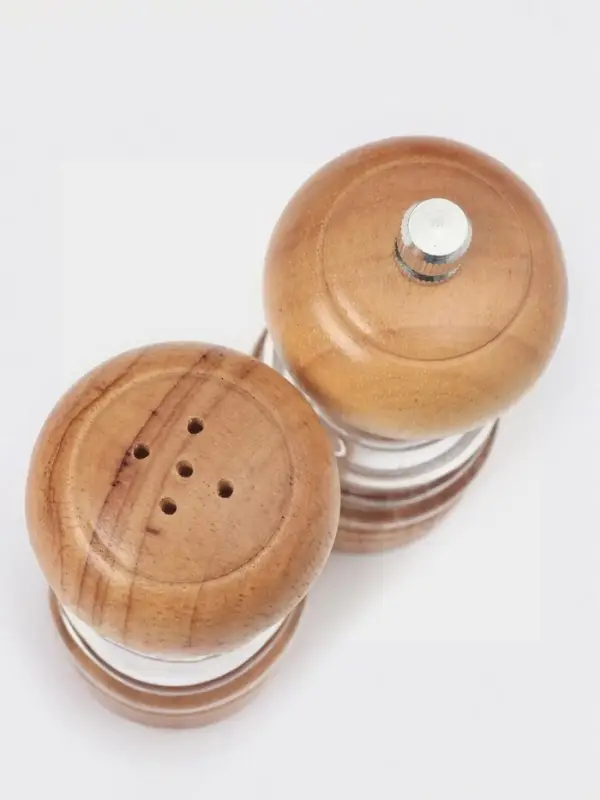 Набор мельниц для соли и перца Доляна, 2 предмета: 10.5&times;5 см, 11.5&times;5 см, прозрачный