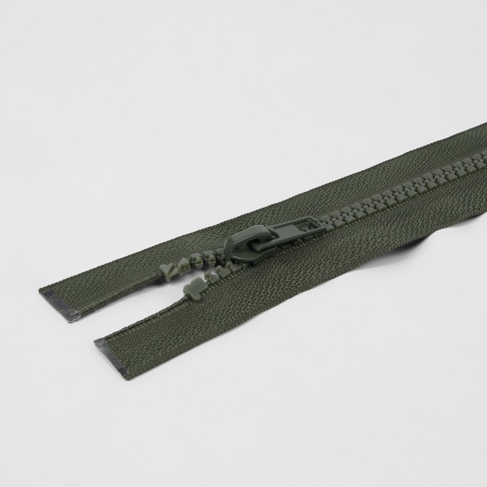 Молния «Трактор», №5, разъёмная, 2 замка, замки автомат, 90 см, цвет хаки, цена за 1 штуку