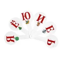 Набор веер-касс, гласные, согласные, цифры от 1 до 20, Calligrata, гибкие, 3 штуки, пакет с европодвесом, МИКС