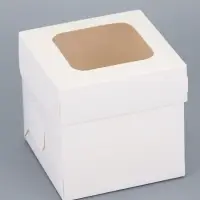 Упаковка под один капкейк, белая, 11 х 11 х 11,1 см