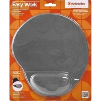 Коврик для мыши Defender Easy Work гелевый серый. (50915)