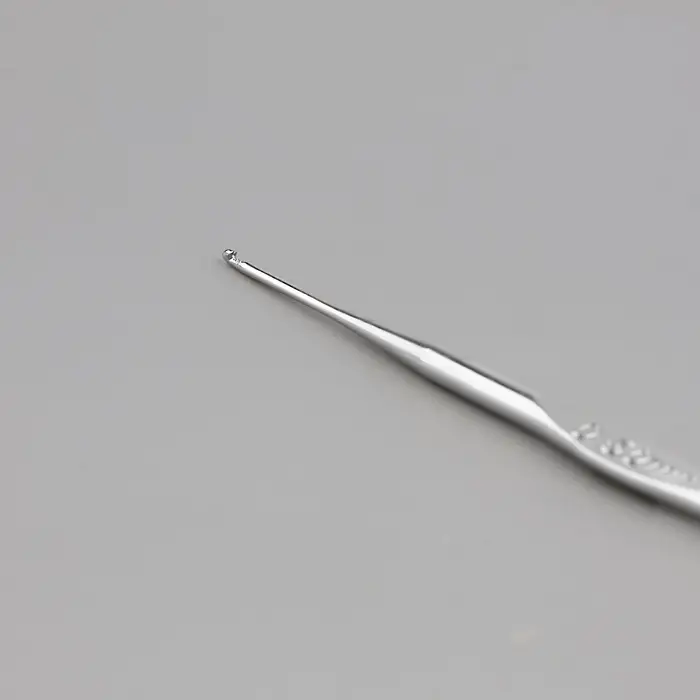 Крючок для вязания, железный, d=0.5 мм, 12.5 см Крючок для вязания, железный, d=0.5 мм, 12.5 см