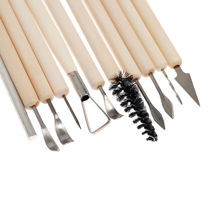 Набор инструментов 10 штук для лепки из глины, пластилина, пластики Набор инструментов 10 штук для лепки из глины, пластилина, пластики