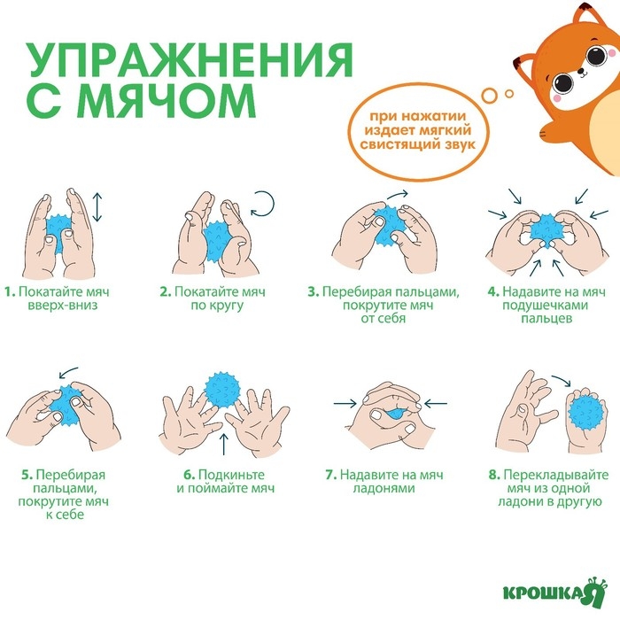 Набор развивающих тактильных мячиков «Лисенок Лёлик», с пищалкой, 3 шт, Крошка Я Набор развивающих тактильных мячиков «Лисенок Лёлик», с пищалкой, 3 шт, Крошка Я