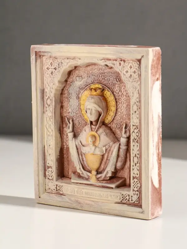 Икона с подвесом Икона с подвесом "Неупиваемая чаша" размер 12х10х2 см, гипс, роспись