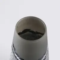 Ваза «Омега», h=26 см, стекло, светло-серая Ваза «Омега», h=26 см, стекло, светло-серая