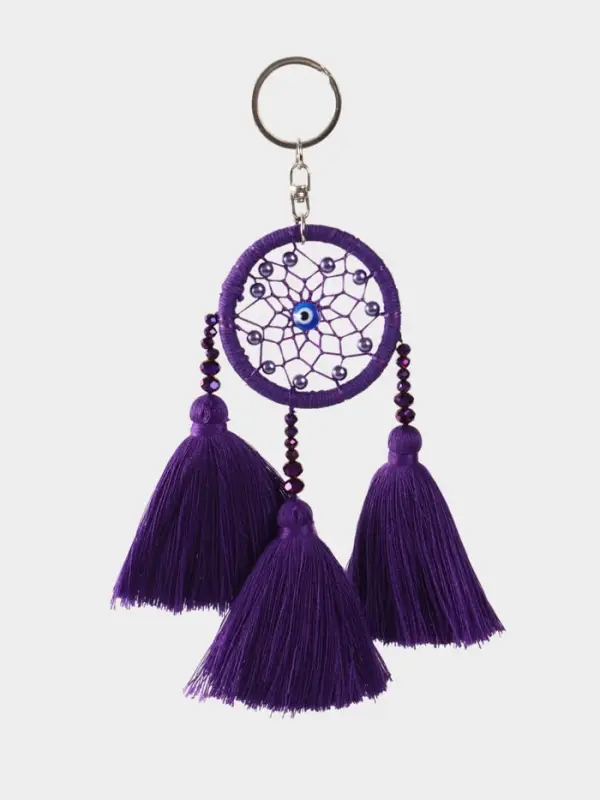 Брелок Брелок "Ловец снов" 17 см, цв. фиолетовый