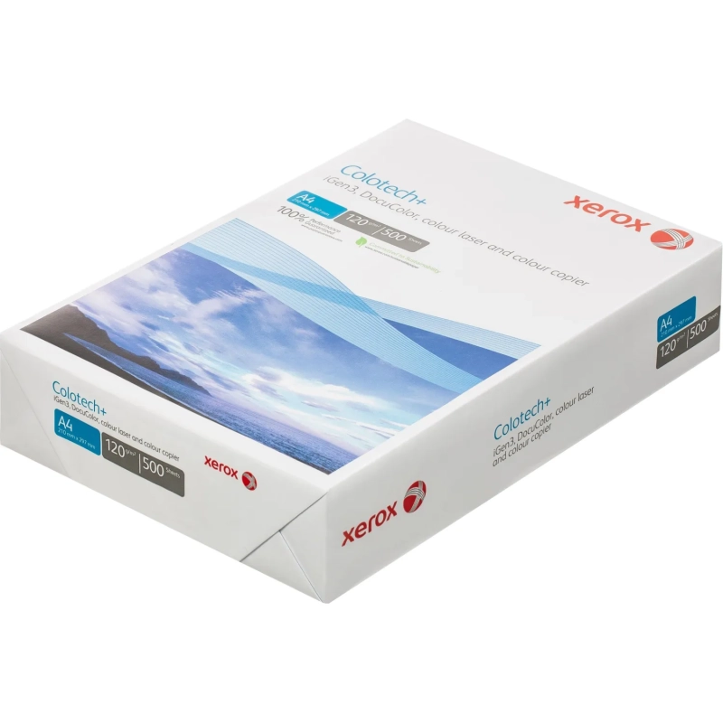 Бумага для цв.лазер.печ. Xerox Colotech + ( A4, 120 г/кв.м, 500)