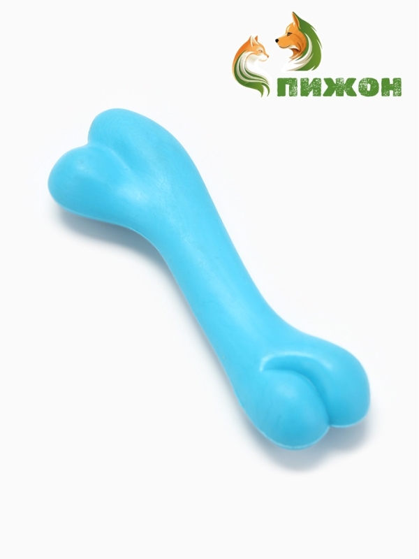 Игрушка жевательная "Косточка классическая", TPR, 12,3 см, голубая