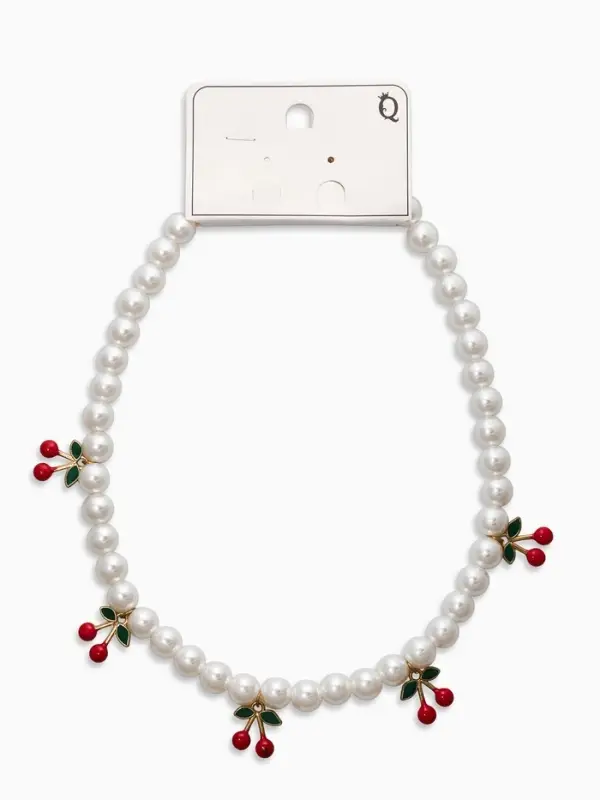 Бусы жемчужные &laquo;Вишня&raquo;, цветные в золоте