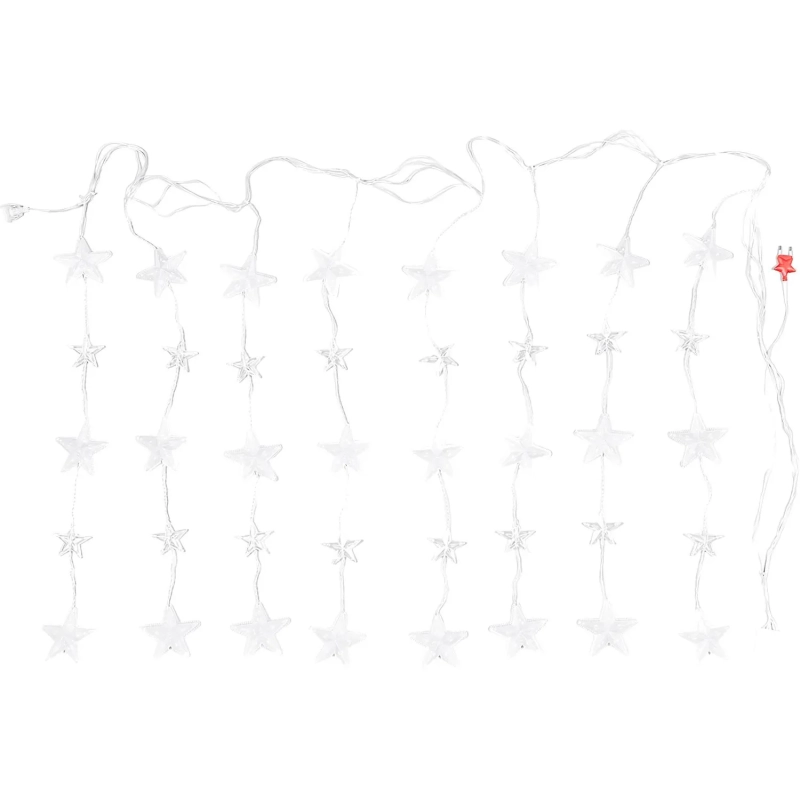 Гирлянда светодиодная Бахр 2.4x0.9м Звездоч,IP20,186LED,бел,8реж 4356974