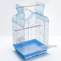 Клетка для птиц Bd-3/1o, раскрывающаяся крыша, 47.5&times;37&times;70 см, голубая