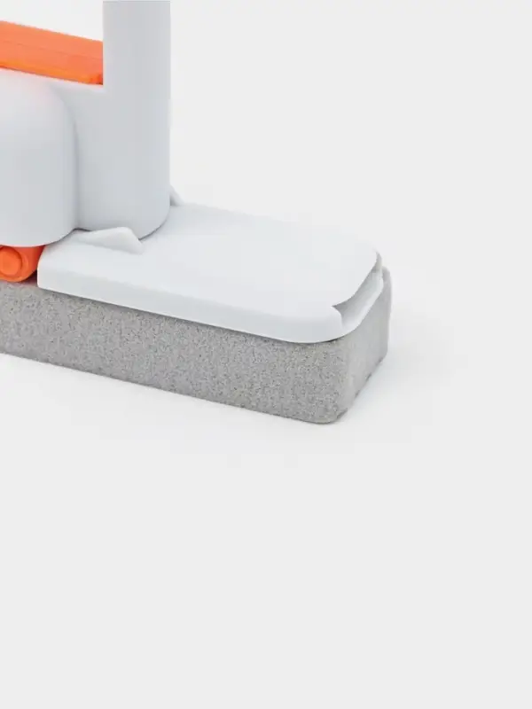 Мини швабра с насадкой ПВА с отжимом, насадка 14х3, серо-оранжевая