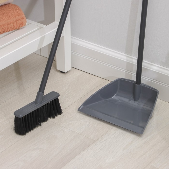 Щётка для пола с совком Etna, цвет серый Щётка для пола с совком Etna, цвет серый